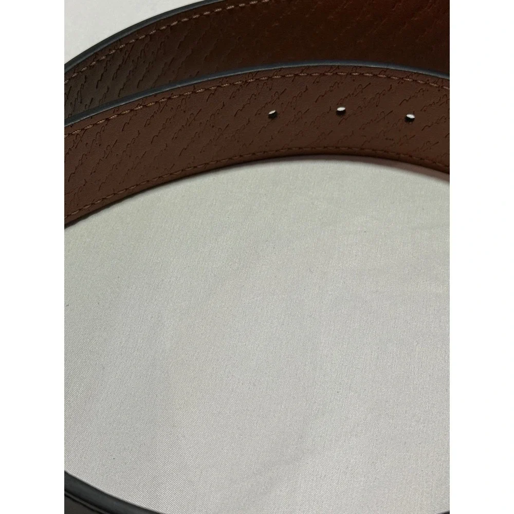 True Religion Reversible Horseshoe Buckle Belt Black/Tan Size 36 NWT